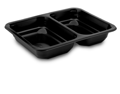 Menu misa, čierna (PP) 227 x 178 x 49 mm 1170 ml (450 + 720)  ( 20ks/bal )