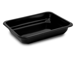 Menu misa čierna  (PP) 227 x 178 x 49mm 1270ml  ( 20ks/bal )